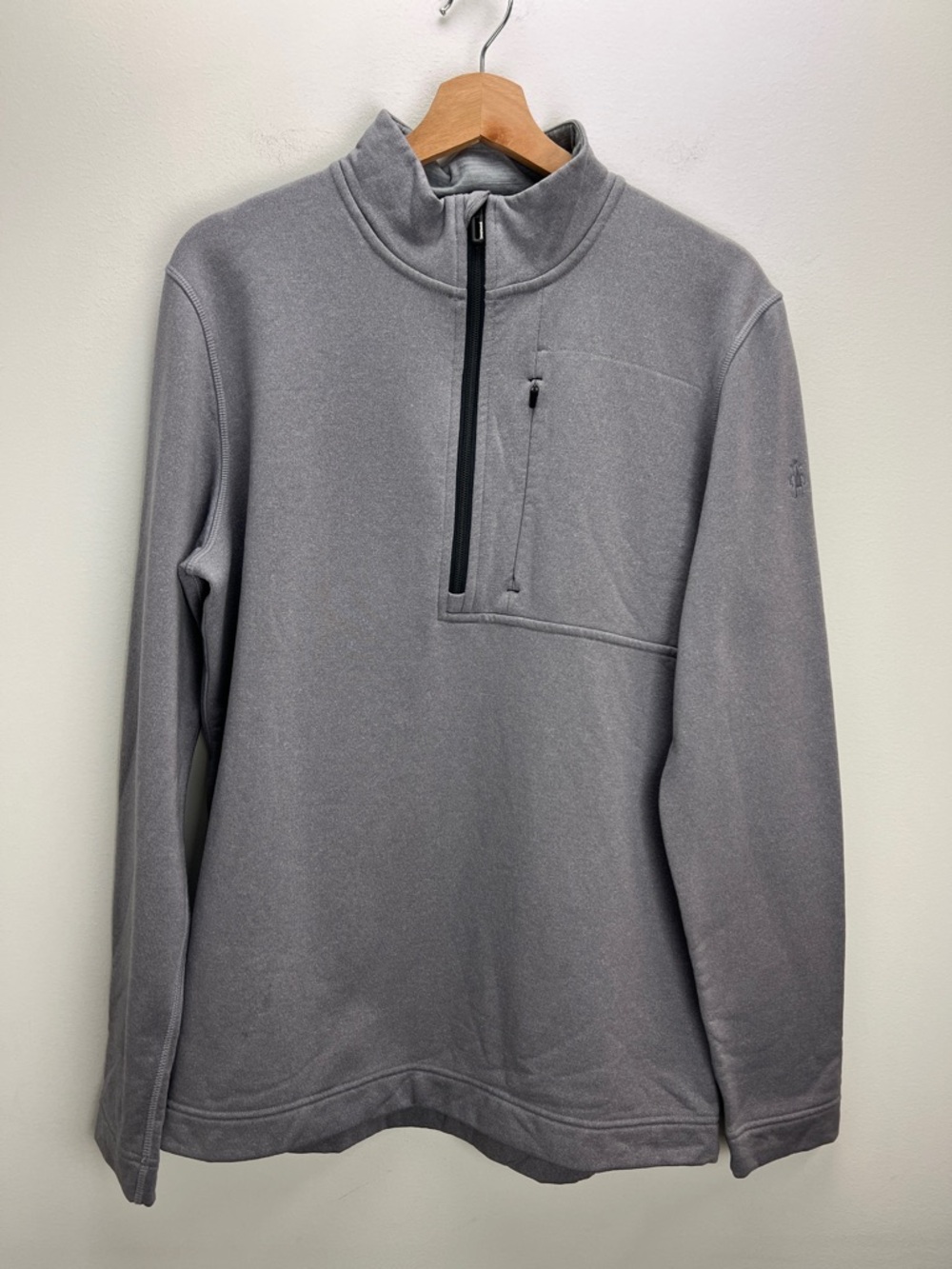Smartwool Mens Merino Sport Fleece 1/2 Zip Pullover Gray Hiking Gorpcore Medium